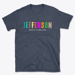 Jefferson North Carolina Color Pop Basic T-Shirt