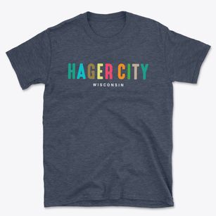 Hager City Wisconsin Color Pop Basic T-Shirt