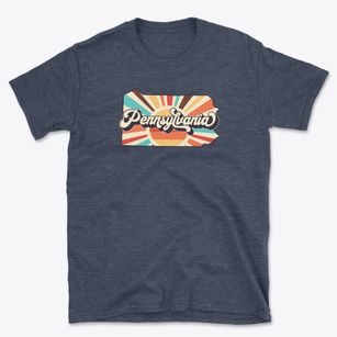  Pennsylvania Retro Art Basic T-Shirt