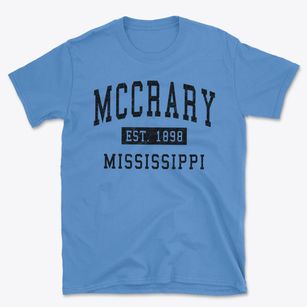 Mccrary Mississippi Classic Established Basic T-Shirt
