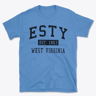 Esty West Virginia Classic Established Basic T-Shirt
