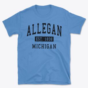 Allegan Michigan Classic Established Basic T-Shirt