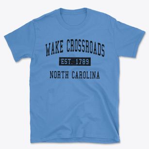 Wake Crossroads North Carolina Classic Established Basic T-Shirt