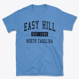 Easy Hill North Carolina Classic Established Basic T-Shirt