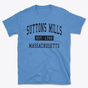 Suttons Mills Massachusetts Classic Established Basic T-Shirt