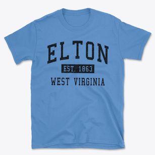 Elton West Virginia Classic Established Basic T-Shirt