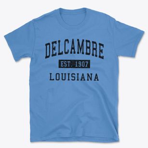 Delcambre Louisiana Classic Established Basic T-Shirt
