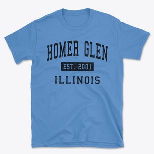 Homer Glen Illinois Classic Established Basic T-Shirt