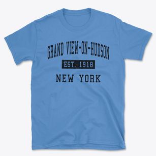 Grand View-on-hudson New York Classic Established Basic T-Shirt