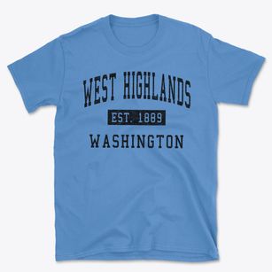 West Highlands Washington Classic Established Basic T-Shirt