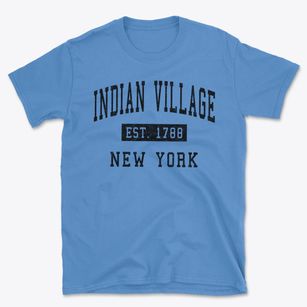 Indian Village New York Classic Established Basic T-Shirt