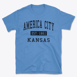 America City Kansas Classic Established Basic T-Shirt