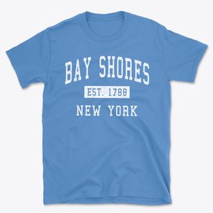 Bay Shores New York Classic Established Basic T-Shirt