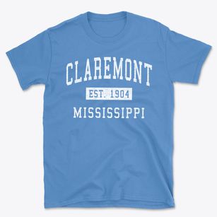 Claremont Mississippi Classic Established Basic T-Shirt
