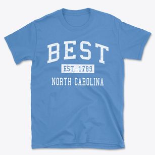 Best North Carolina Classic Established Basic T-Shirt