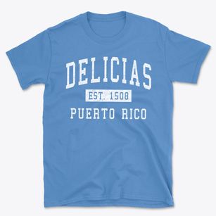 Delicias Puerto Rico Classic Established Basic T-Shirt