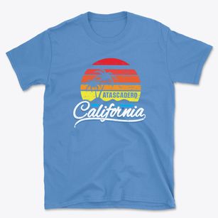 Atascadero California Palm Tree Sunset Basic T-Shirt