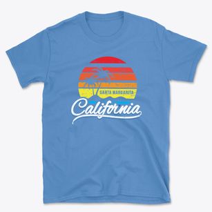 Santa Margarita California Palm Tree Sunset Basic T-Shirt