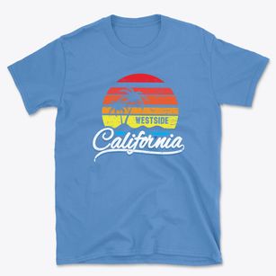 Westside California Palm Tree Sunset Basic T-Shirt
