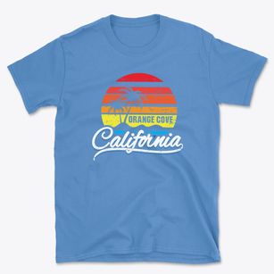 Orange Cove California Palm Tree Sunset Basic T-Shirt