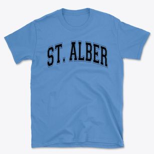 St Albert The Great Parish Varsity Arch Basic T-Shirt