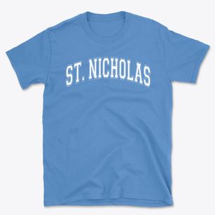 St Nicholas Parish Varsity Arch Basic T-Shirt