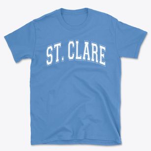 St Clare Parish Varsity Arch Basic T-Shirt