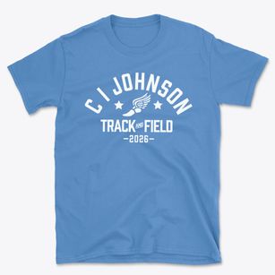 C I Johnson Elementary School Track and Field Basic T-Shirt