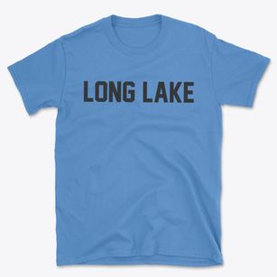 Long Lake Wisconsin Classic Block Basic T-Shirt