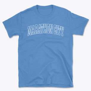 Marathon City Wisconsin Trendy Block Basic T-Shirt