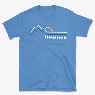Rousseau Michigan Mountain View Basic T-Shirt