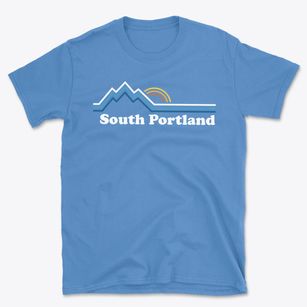 South Portland Maine Mountain View Basic T-Shirt