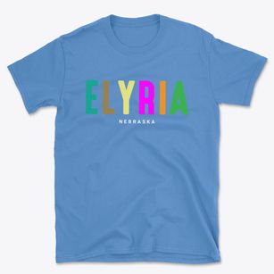 Elyria Nebraska Color Pop Basic T-Shirt