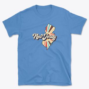  New Jersey Retro Art Basic T-Shirt