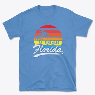 Pine Hills Florida Palm Tree Sunset Basic T-Shirt