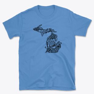 Michigan Mandala Basic T-Shirt