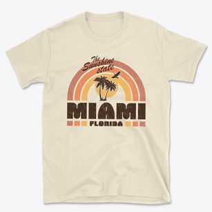 Miami Florida Retro Beach Basic T-Shirt