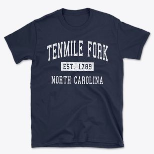 Tenmile Fork North Carolina Classic Established Basic T-Shirt