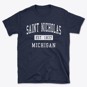 Saint Nicholas Michigan Classic Established Basic T-Shirt