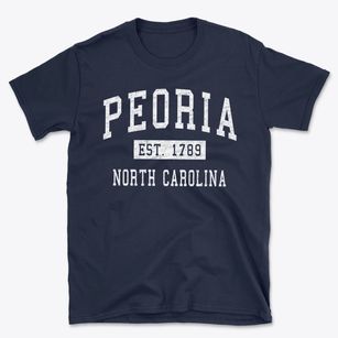 Peoria North Carolina Classic Established Basic T-Shirt