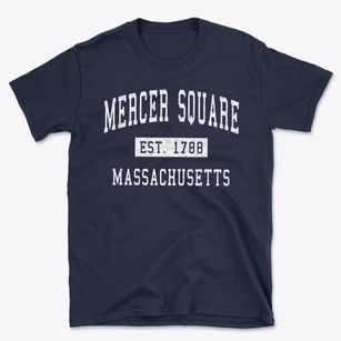 Mercer Square Massachusetts Classic Established Basic T-Shirt
