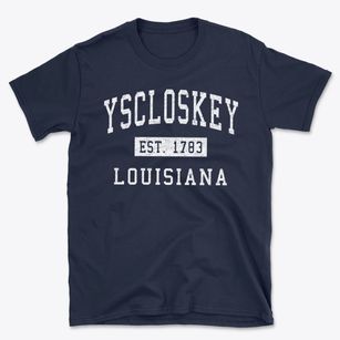Yscloskey Louisiana Classic Established Basic T-Shirt