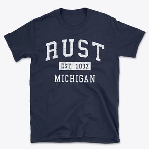 Rust Michigan Classic Established Basic T-Shirt