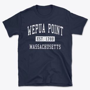Wepua Point Massachusetts Classic Established Basic T-Shirt