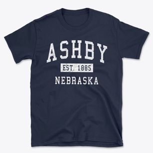 Ashby Nebraska Classic Established Basic T-Shirt