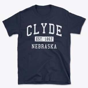 Clyde Nebraska Classic Established Basic T-Shirt