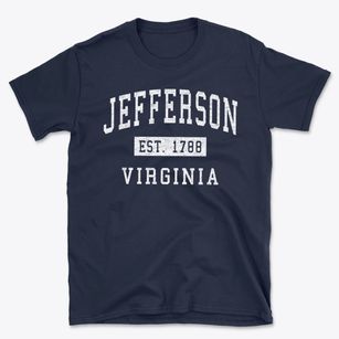 Jefferson Virginia Classic Established Basic T-Shirt