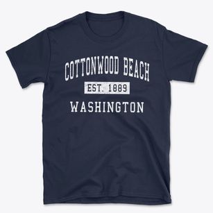 Cottonwood Beach Washington Classic Established Basic T-Shirt