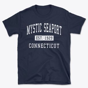 Mystic Seaport Connecticut Classic Established Basic T-Shirt