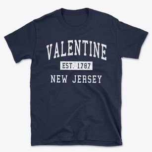 Valentine New Jersey Classic Established Basic T-Shirt